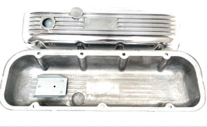 Big Block Chevy 427 Valve Covers, Classic Finned - Polished