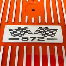 Load image into Gallery viewer, Big Block Chevy 572 Valve Covers, Flag Logo &amp; 13&quot; Air Cleaner - Orange
