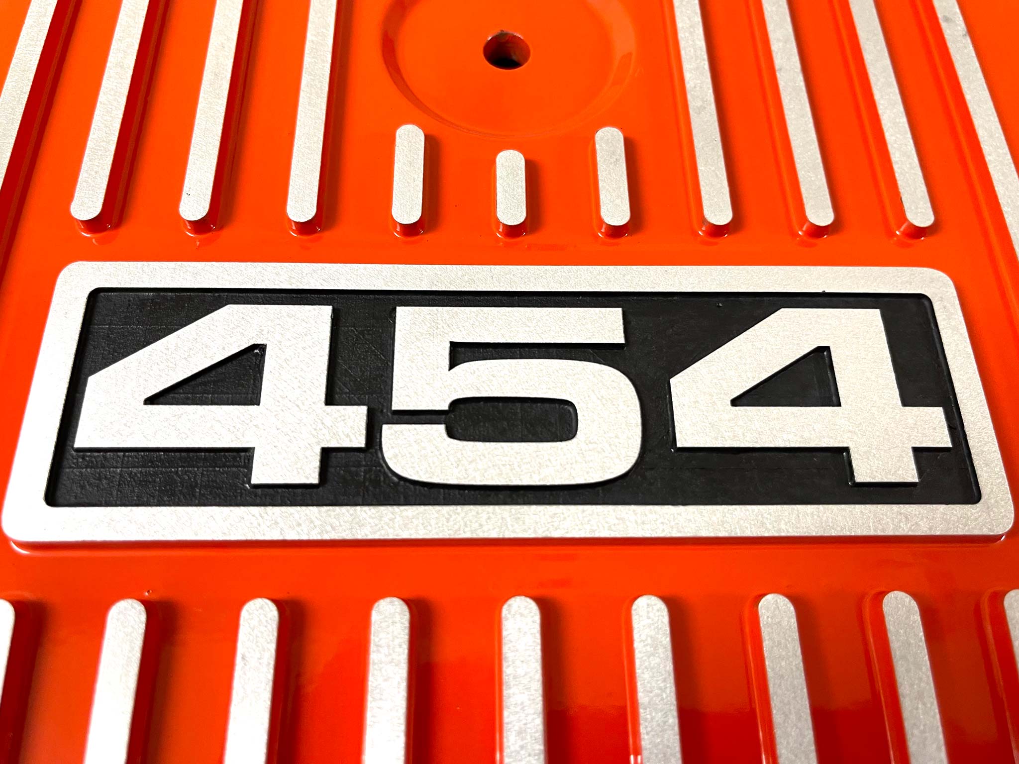 Big Block Chevy 454 - 13 Round Air Cleaner Lid Kit - Orange