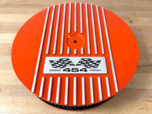 Load image into Gallery viewer, Big Block Chevy 454 Valve Covers, Flag Logo &amp; 13&quot; Air Cleaner - Orange