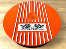 Load image into Gallery viewer, Big Block Chevy 502 Flag Logo - 13&quot; Round Air Cleaner Kit - Orange