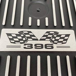 Big Block Chevy 396 Flag Logo - 13" Round Air Cleaner Kit - Black