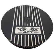 Load image into Gallery viewer, Big Block Chevy 427 Flag Logo - 13&quot; Round Air Cleaner Kit - Black