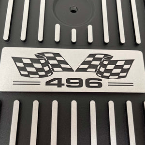 Big Block Chevy 496 Flag Logo - 13" Round Air Cleaner Kit - Black