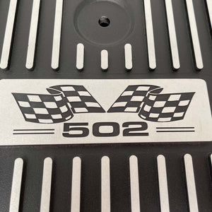 Big Block Chevy 502 Flag Logo - 13" Round Air Cleaner Kit - Black