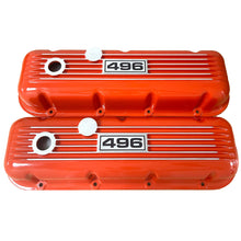 Load image into Gallery viewer, Big Block Chevy 496 Classic Finned, Orange Valve Covers