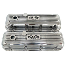 Load image into Gallery viewer, Big Block Chevy 468 Flag Logo, Classic Finned, Polished Valve Covers