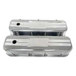 Chevy 502 - Big Block Polished Tall Valve Covers - Engraved Raised Billet - Custom