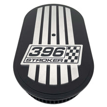 Load image into Gallery viewer, 396 Stroker - Raised Billet Top - 15&quot; Oval Air Cleaner Kit - Black