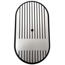 Load image into Gallery viewer, Custom Raised Billet Finned Top 15&quot; Oval Air Cleaner Lid Kit - Black