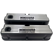 Load image into Gallery viewer, Ford 351 Windsor Black Valve Covers - Cobra Shelby - NEW Wide Fins