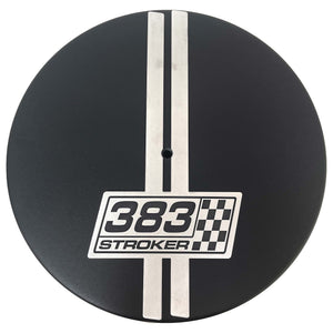 383 Stroker 14" Round Air Cleaner Kit, Raised Billet Top - Black