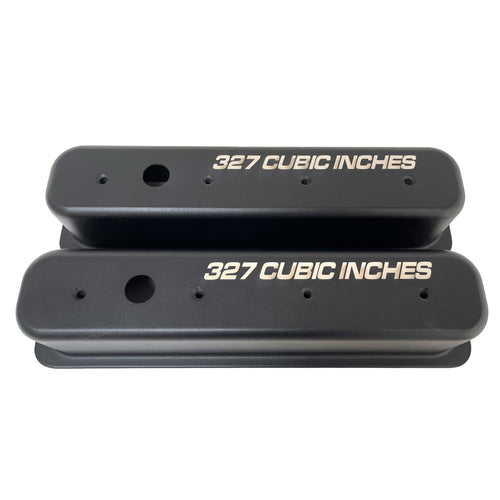 Small Block Chevy Vortec Center Bolt Valve Covers, 327 Cubic Inches - Black