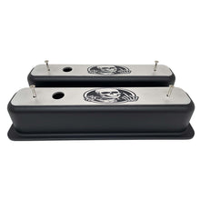 Load image into Gallery viewer, Small Block Chevy Center Bolt Valve Covers - F-U Skeleton - Black