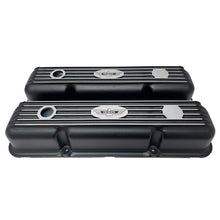 Load image into Gallery viewer, Ford FE 390 Thunderbird Logo Valve Covers, Short Finned - Black