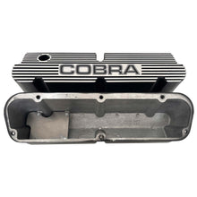 Load image into Gallery viewer, Ford Small Block Pentroof Cobra Tall Valve Covers - Engraved - Black