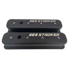 Load image into Gallery viewer, 383 STROKER Small Block Chevy Tall Vortec Center Bolt Valve Covers - Black