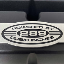 Load image into Gallery viewer, Ford 289 Cubic Inches Windsor Tall Valve Covers With Custom Engraved Billet Top - Black