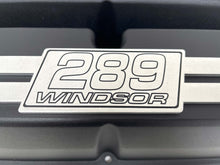Load image into Gallery viewer, Ford 289 Windsor Tall Valve Covers With Custom Engraved Billet Top - Black