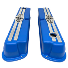Load image into Gallery viewer, Ford 289 Cubic Inches Windsor Tall Valve Covers With Custom Engraved Billet Top - Blue