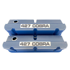 Ford Small Block Pentroof 427 Cobra Tall Valve Covers - Blue