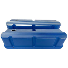Load image into Gallery viewer, Ford Small Block Pentroof Tall Finned Valve Covers - Blue