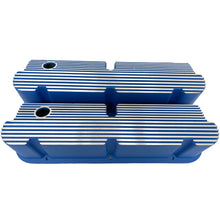 Load image into Gallery viewer, Ford Small Block Pentroof Tall Finned Valve Covers - Blue