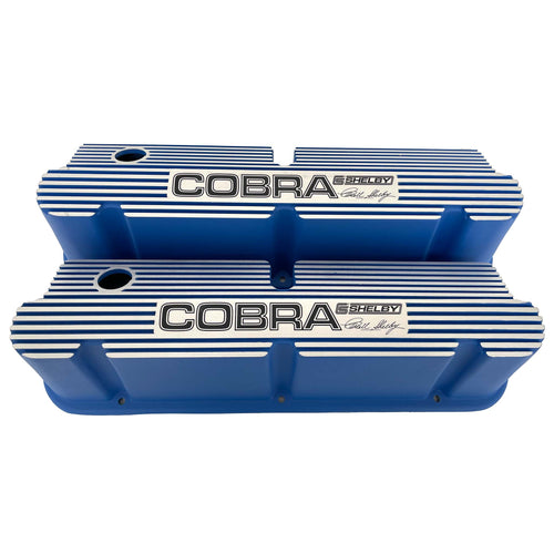 Ford Small Block Pentroof CS Shelby Cobra Tall Valve Covers - Blue