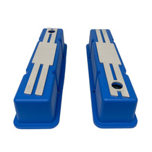 Load image into Gallery viewer, Small Block Chevy Tall Custom Billet Top Valve Covers - Blue