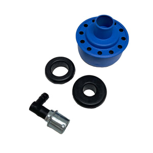 Blue Breather and PCV Valve with Grommets