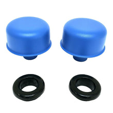 Load image into Gallery viewer, Blue Valve Cover Breather Set with Grommets