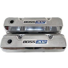Load image into Gallery viewer, Ford 351 Cleveland Boss 302 Valve Covers - Blue Logo - Polished