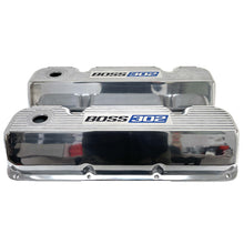 Load image into Gallery viewer, Ford Boss 302 Valve Covers &quot;Elite Series&quot; Blue Logo - 351 Cleveland - Polished