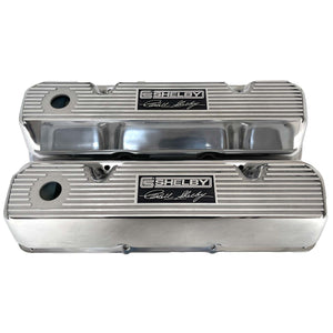 Ford Carroll Shelby Signature 351 Cleveland Valve Covers - Style 2 - Polished