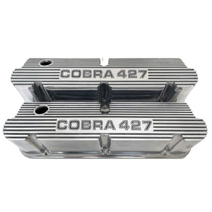 Ford Small Block Pentroof Cobra 427 Tall Valve Covers - Polished