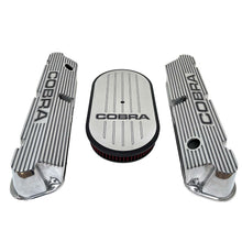 Load image into Gallery viewer, Ford Pentroof Cobra Polished Valve Covers &amp; 15&quot; Oval Air Cleaner Kit