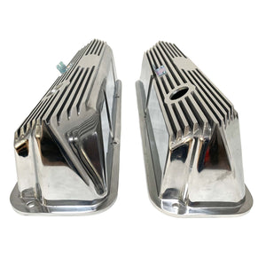 Ford FE Custom Valve Covers Tall Finned - Polished