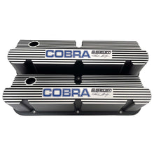 Load image into Gallery viewer, Ford Small Block Pentroof CS Shelby Cobra Tall Valve Covers - Black (Blue Logo)