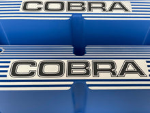 Load image into Gallery viewer, Ford Small Block Pentroof Cobra Tall Valve Covers - Custom Engraved - Blue