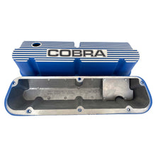 Load image into Gallery viewer, Ford Small Block Pentroof Cobra Tall Valve Covers - Custom Engraved - Blue