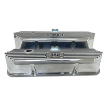 Load image into Gallery viewer, Ford FE 352 Valve Covers Tall Finned POWERED BY 352 CUBIC INCHES - Polished