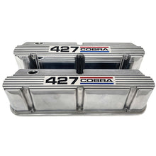 Load image into Gallery viewer, Ford Small Block Pentroof 427 Cobra Tall Valve Covers, 3 Color Logo - Polished