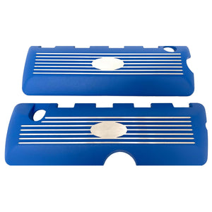 Ford Mustang 5.0L Coyote Cammer Style Blue Coil Covers - w/ Custom Engraving