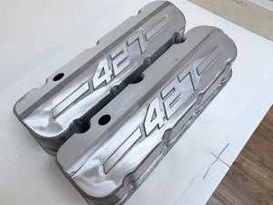Chevy 427 - RAISED LOGO - Big Block Valve Covers Tall - Unfinished