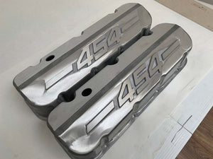 Chevy 454 - RAISED LOGO - Big Block Valve Covers Tall - Unfinished