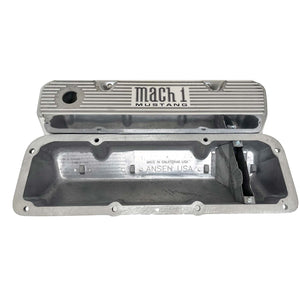 Ford 351 Cleveland Mach 1 Finned Valve Covers - Polished