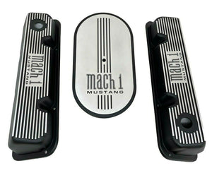 Ford 351 Cleveland Mach 1 Valve Covers & Air Cleaner Lid Kit - Black