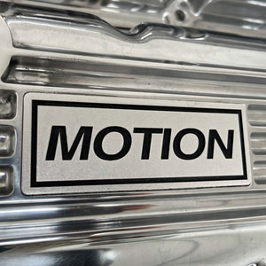 Big Block Chevy Motion Classic Finned, Polished Valve Covers