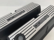 Load image into Gallery viewer, Ford 351 Windsor Black Valve Covers - NEW Wide Fins - Cobra