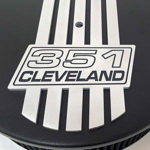 14" Round Air Cleaner Kit - Custom Engraved 351 Cleveland Billet Top